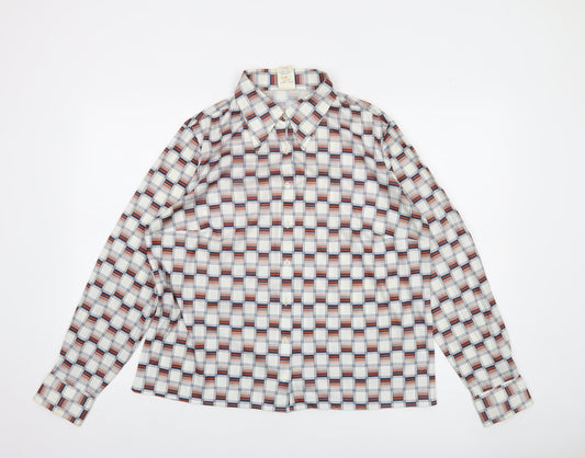 Marks and Spencer Women’s Multicoloured Checked Long Sleeve Button-Up Shirt Size 20