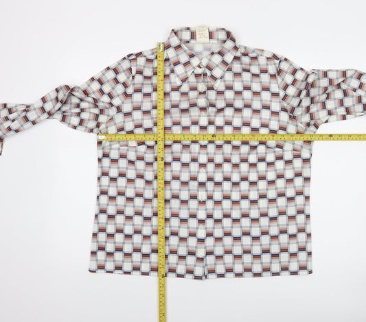 Marks and Spencer Women’s Multicoloured Checked Long Sleeve Button-Up Shirt Size 20