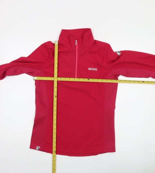 Regatta Great Outdoors Womens Red 1/4 Zip Pullover Fleece UK 14