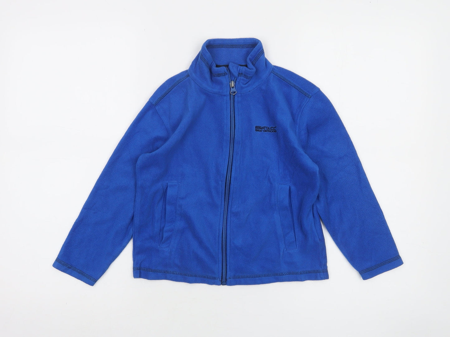 Regatta Boys Blue Fleece Full Zip Jacket 5-6 Years Outdoor Lightweight