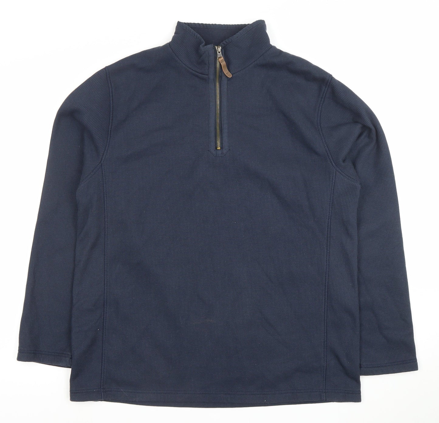 Mountain Warehouse Men’s Blue 1/2 Zip Fleece Sweatshirt L Regular