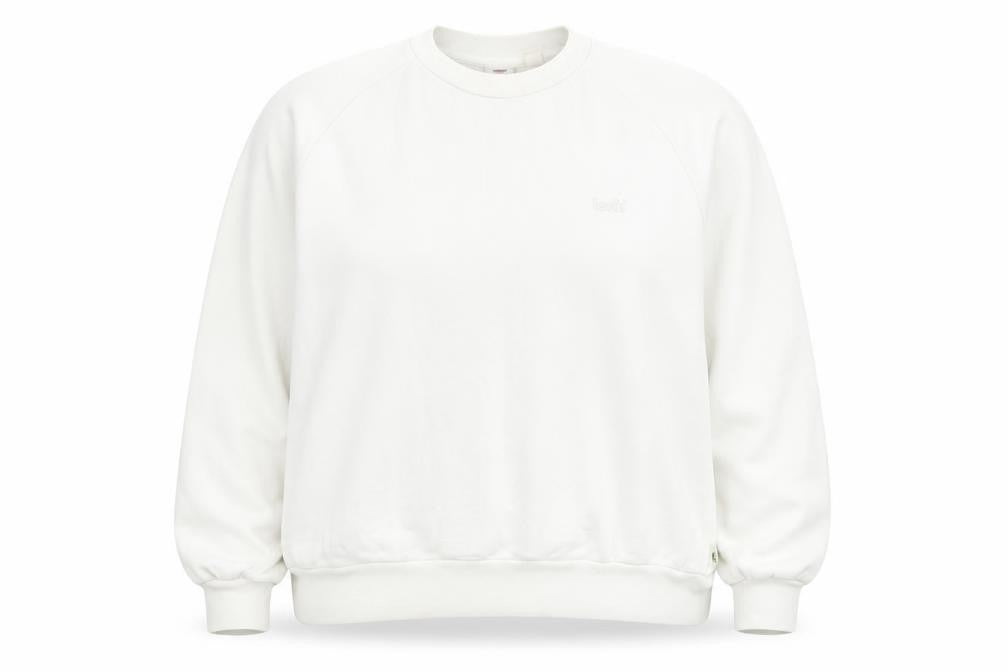 Womens UK L Relaxed Levi's White Pullover Sweatshirt