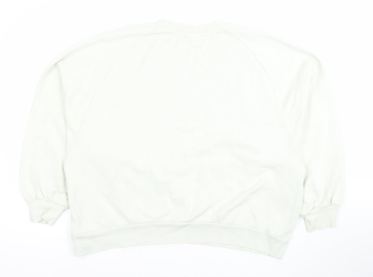 Levi's Womens White Cotton Crew Neck Long Sleeve Pullover Sweatshirt L