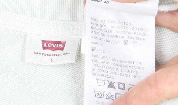 Levi's Womens White Cotton Crew Neck Long Sleeve Pullover Sweatshirt L
