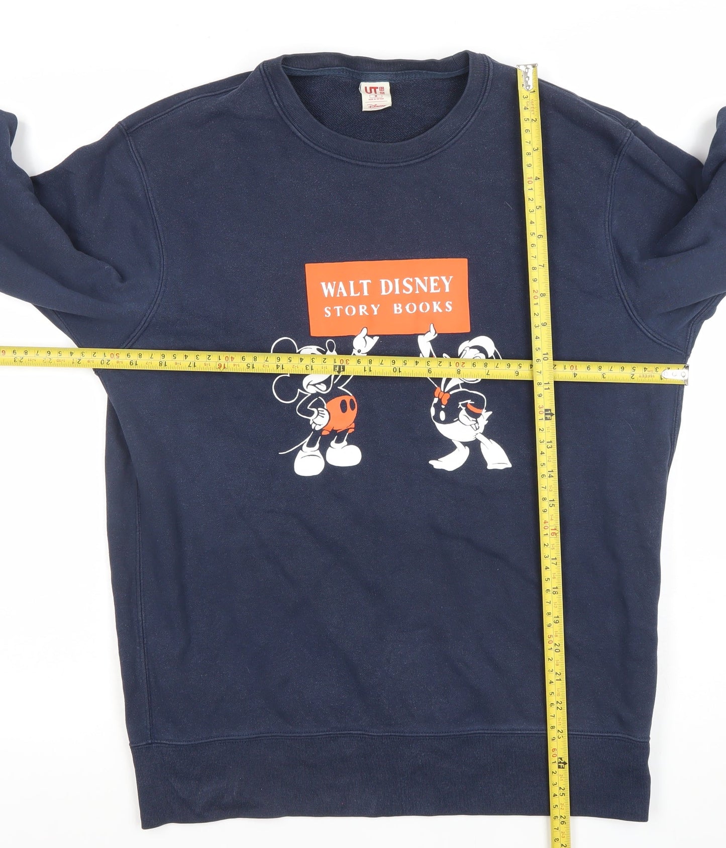 Uniqlo Disney Navy Sweatshirt Women's M Mickey & Donald Graphic Pullover