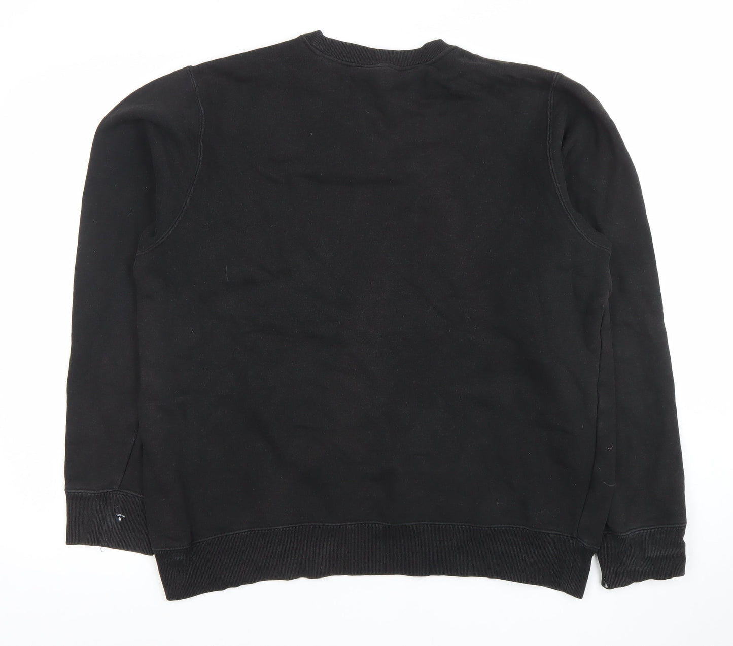 Bench Men’s Black Cotton Crew Neck Logo Sweatshirt Size L