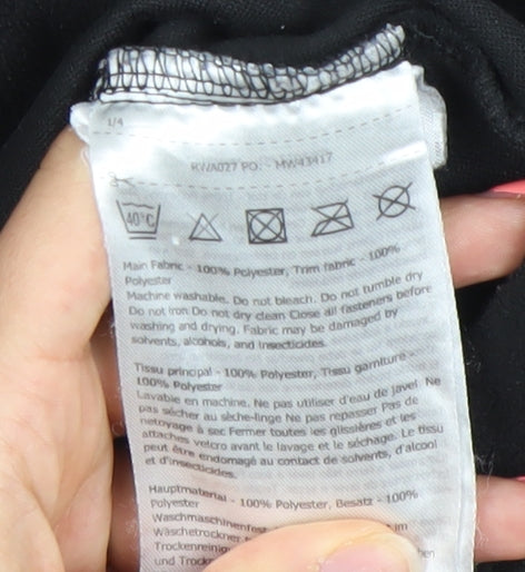 Regatta Great Outdoors Women's Black Fleece Pullover UK 10 1/4 Zip