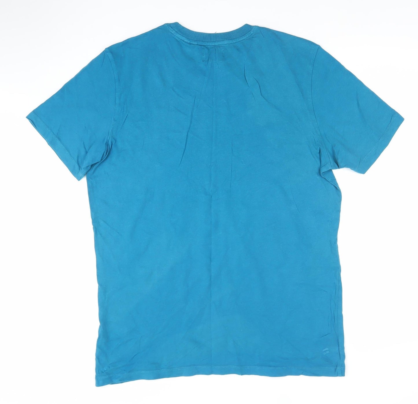 Superdry Men's Blue Cotton Crew Neck Short Sleeve T-Shirt M