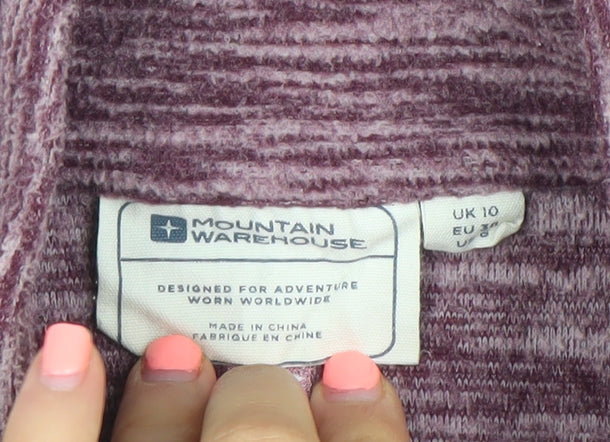 Mountain Warehouse Womens Purple Fleece Full Zip Jacket UK 10