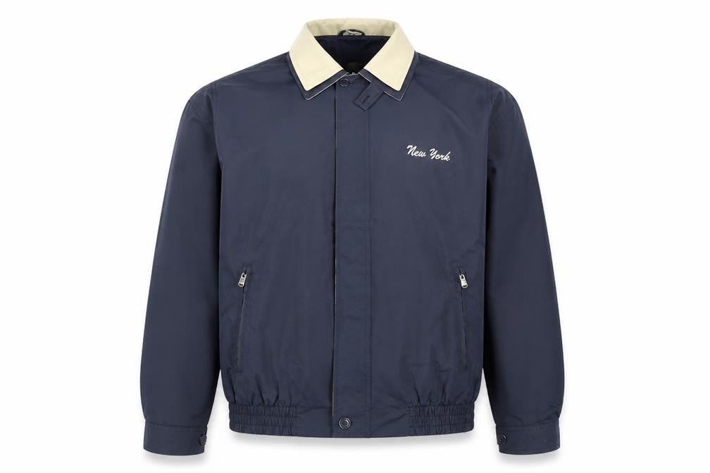 Men’s Blue New York Polyester Lined Basic Jacket Size L