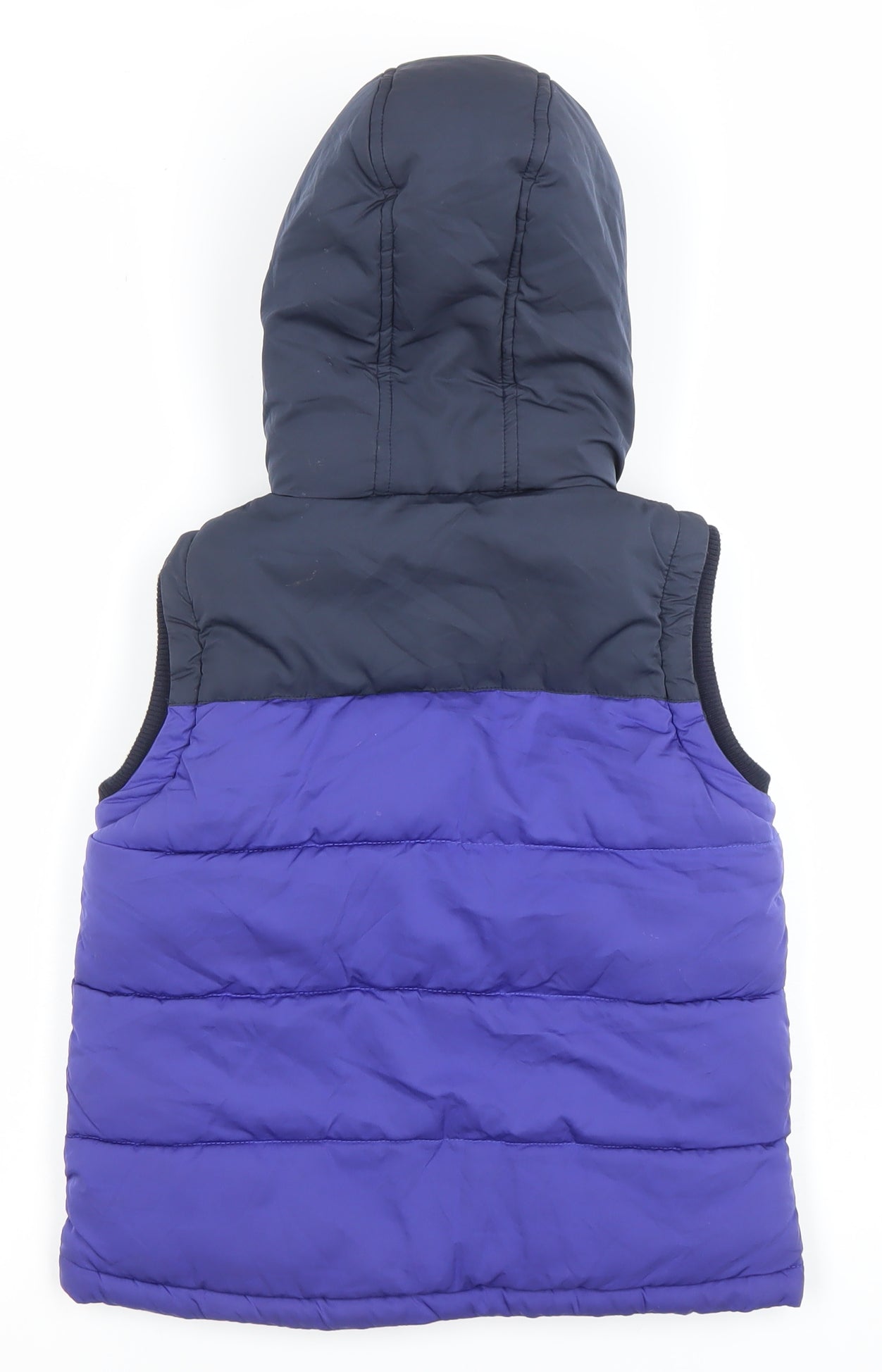 FatFace Boys Blue Hooded Puffer Gilet 6-7 Years Winter Jacket