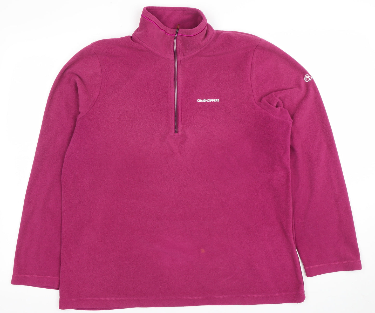 Craghoppers Women’s Pink Fleece Pullover 1/2 Zip Sweatshirt UK 14