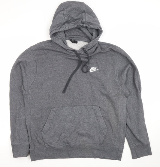 Nike Mens Grey Pullover Hoodie M Regular Fit Sportswear