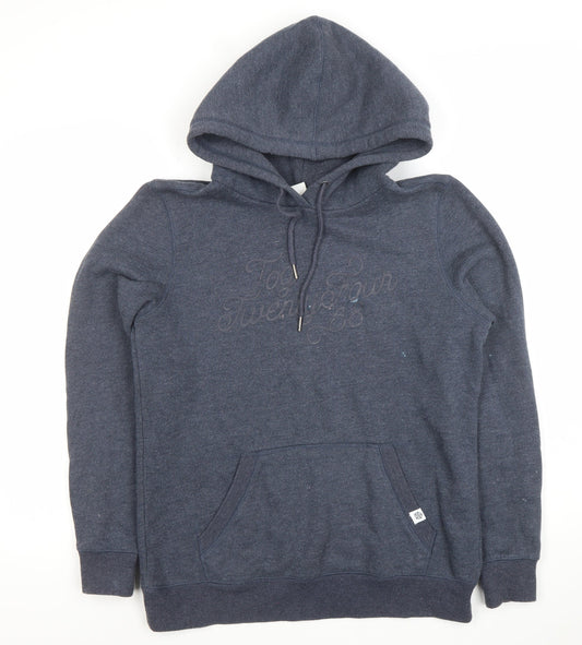 TOG24 Womens Navy Pullover Hoodie Size 10 Cotton Blend Casual