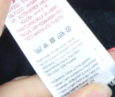 Jack Wills Men's Black Full Zip Hoodie M Logo Print Sweatshirt