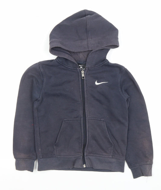 Nike Boys Black 5-6 Years Full Zip Hoodie with Logo Detail
