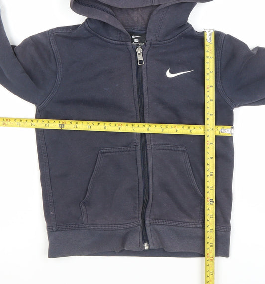 Nike Boys Black 5-6 Years Full Zip Hoodie with Logo Detail