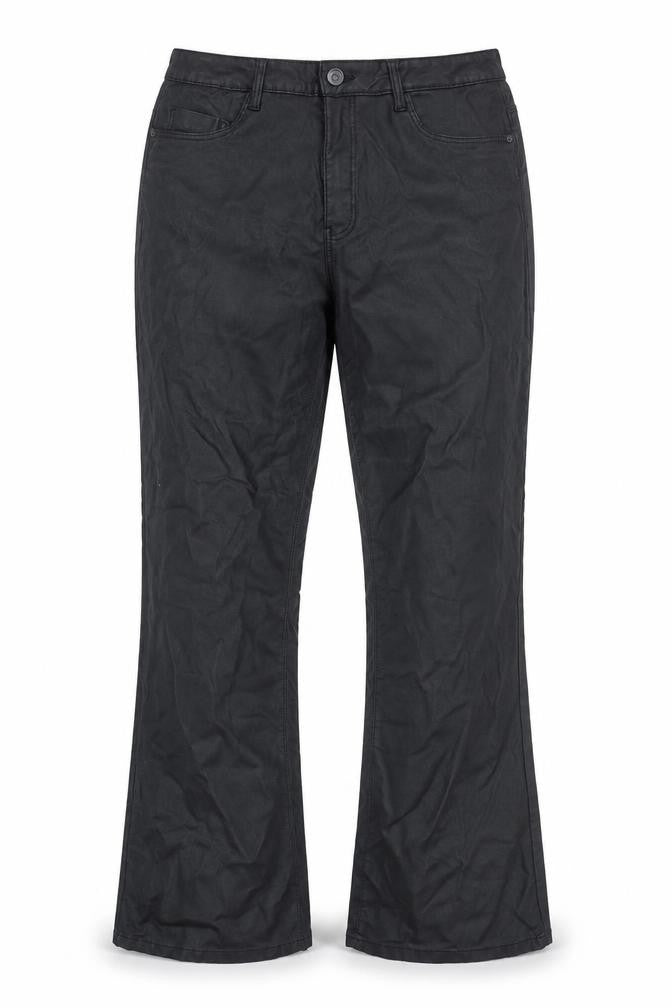 Noisy May Women's Black XL Flared High Rise Trousers