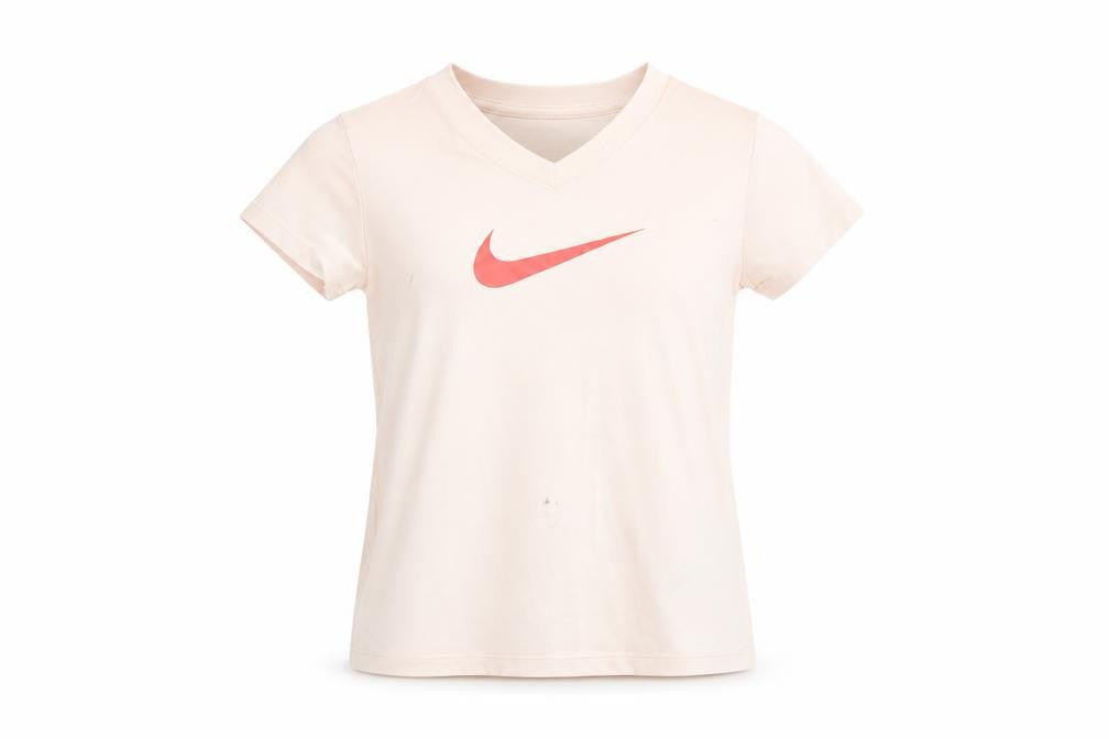 Nike Womens Pink Dri-Fit V-Neck Sports T-Shirt Size XS