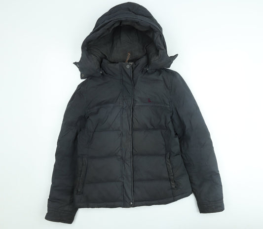 Jack Wills Women’s Black Size 10 Hooded Puffer Jacket