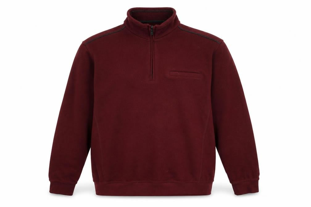 Westbury Men’s Red XL 1/4 Zip Mock Neck Knit Pullover Sweatshirt