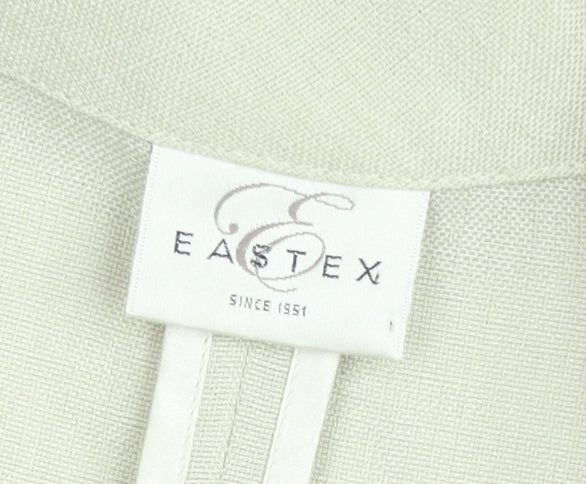 Eastex Women’s Beige Linen Blend Short Sleeve Blazer Size 14