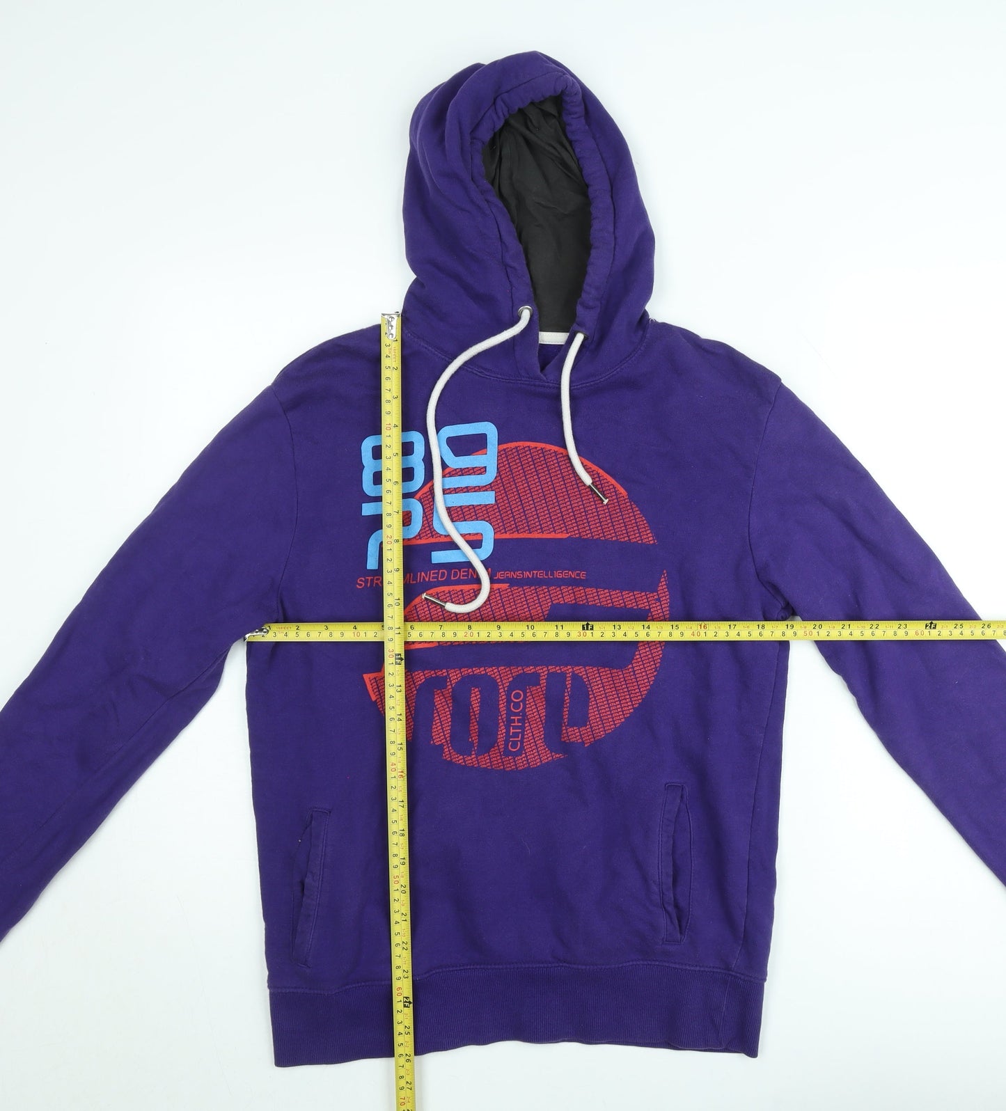 Mens UK M Regular JACK & JONES Purple Pullover Hoodie