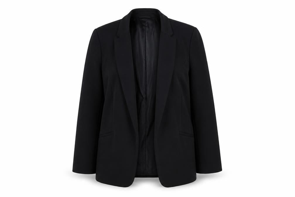 Oasis Women Black Size 12 Single-Breasted Notch Blazer Jacket