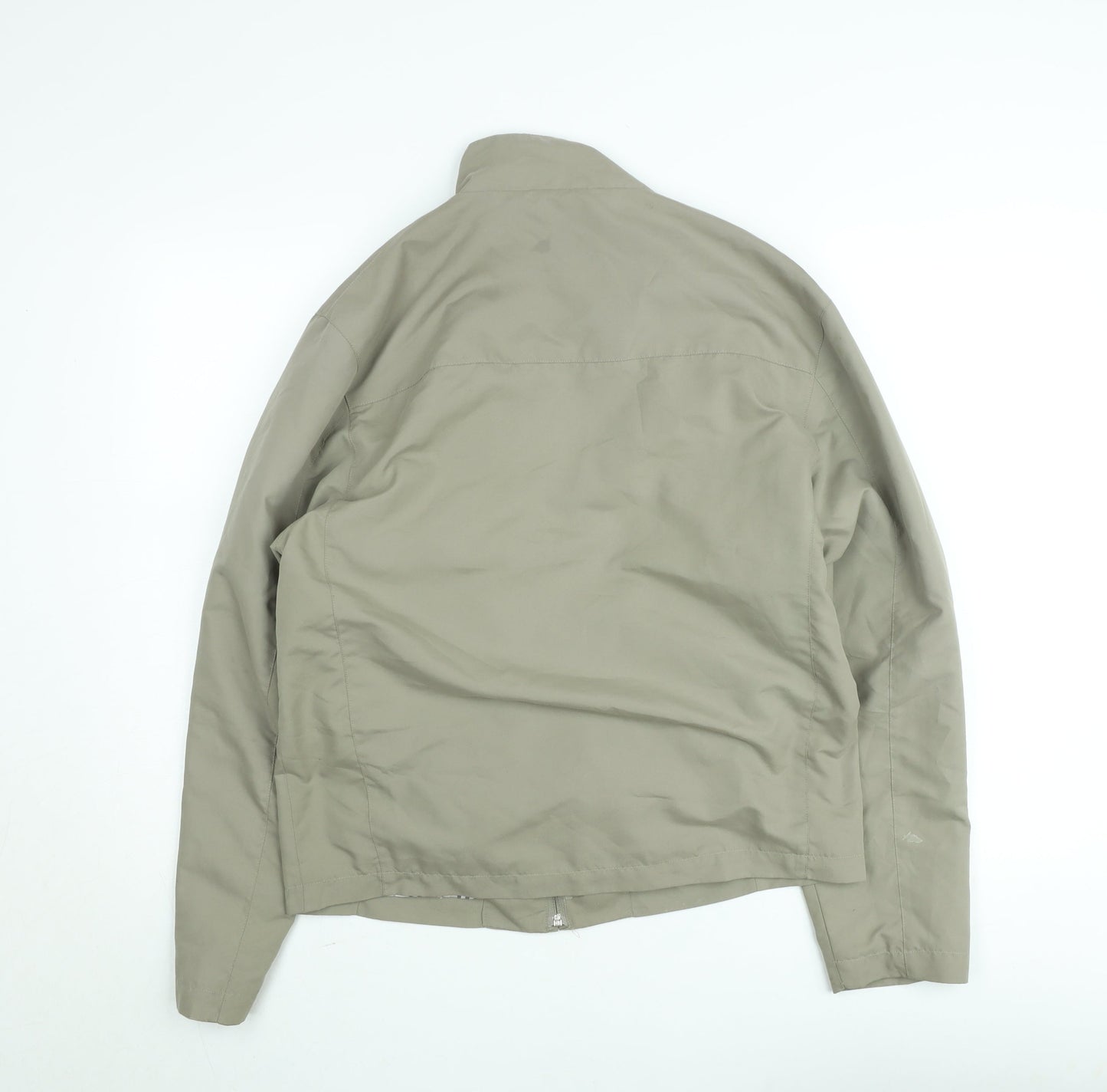 Primark Men's Beige Small Cotton Blend Full Zip Casual Jacket
