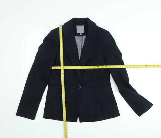Principles Womens Black Size 8 Tailored One Button Blazer Jacket