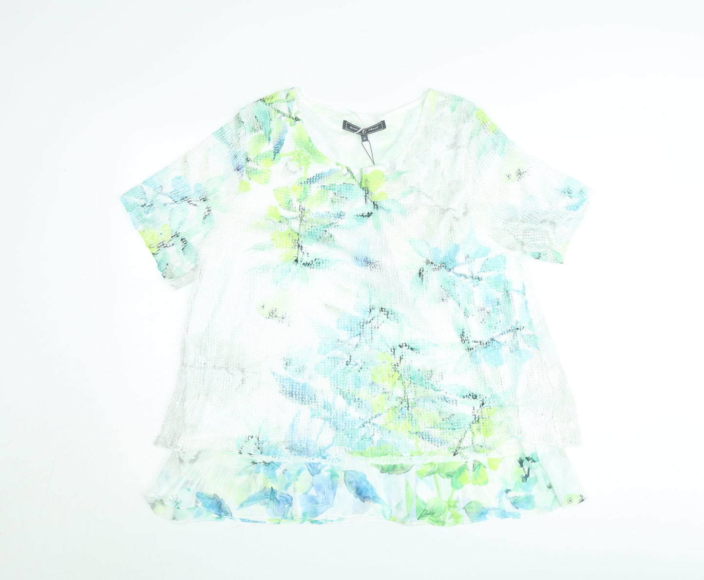Jessica Graaf Women's Multicoloured Floral Tunic Blouse Size M