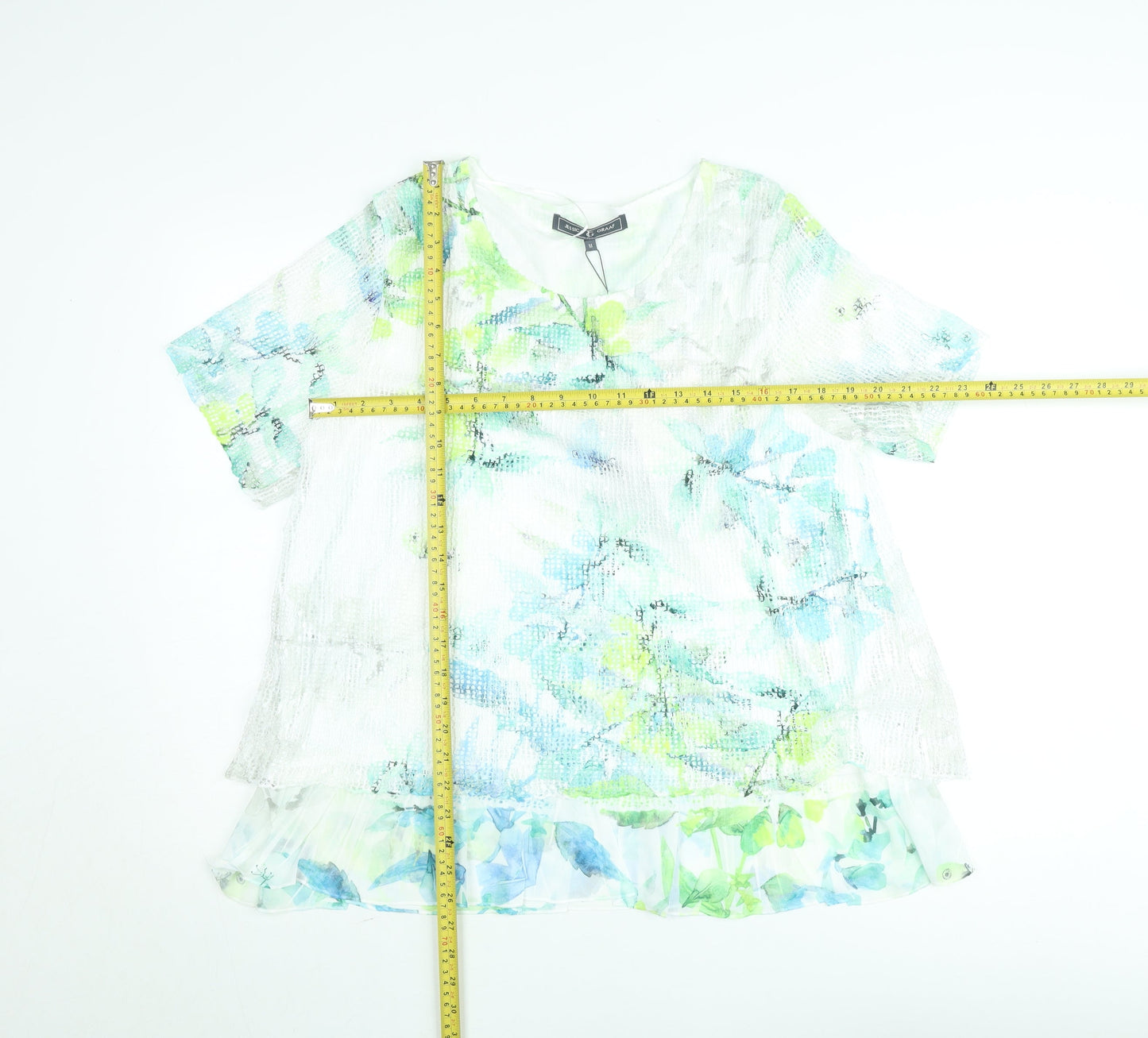 Jessica Graaf Women's Multicoloured Floral Tunic Blouse Size M