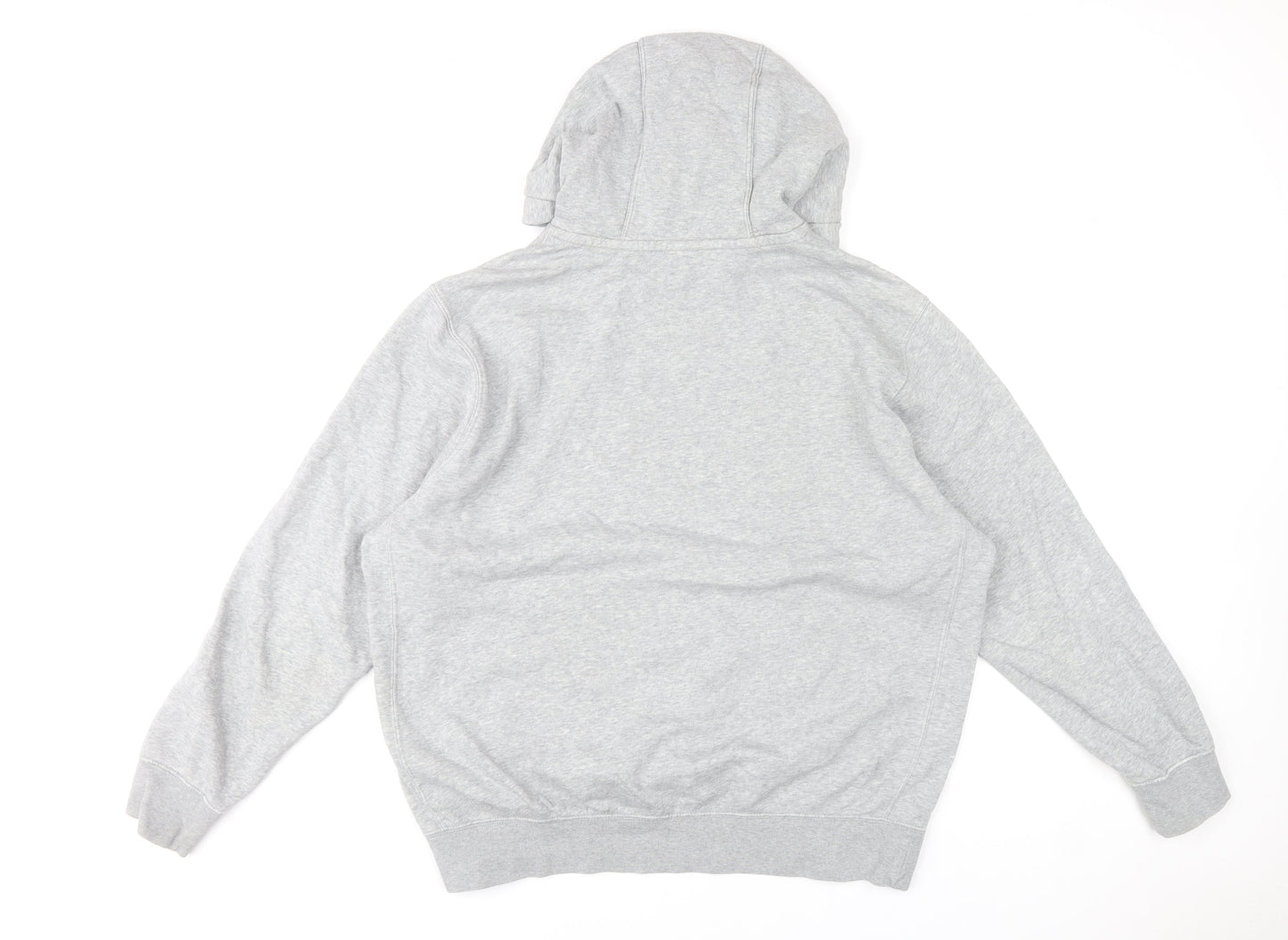 Nike Mens Grey Pullover Hoodie L Sports Graphic Fleece Sweatshirt