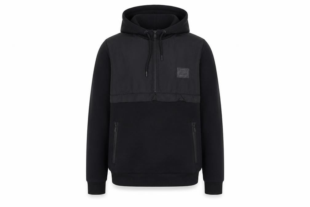 Supply & Demand Men's Black XS Pullover Hoodie with Zip Pockets