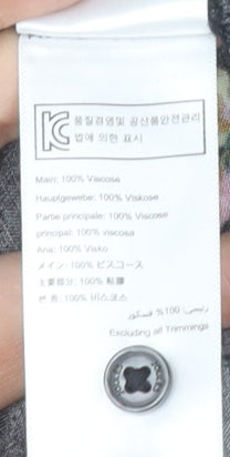 Joules Women Black Floral 3/4 Sleeve Viscose Shirt Dress Size 10