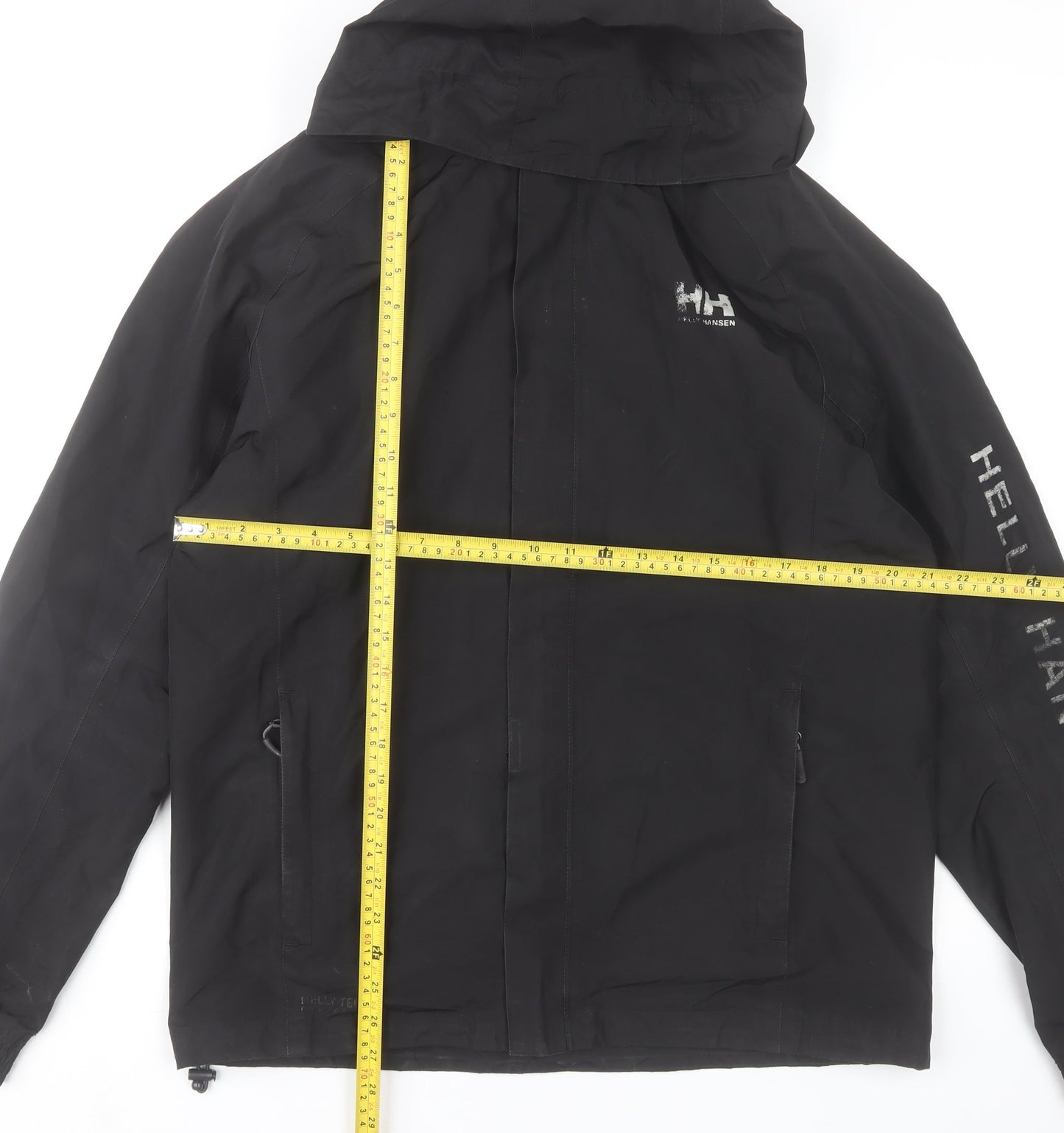 Helly Hansen Men's Black L Waterproof Hooded Rain Jacket