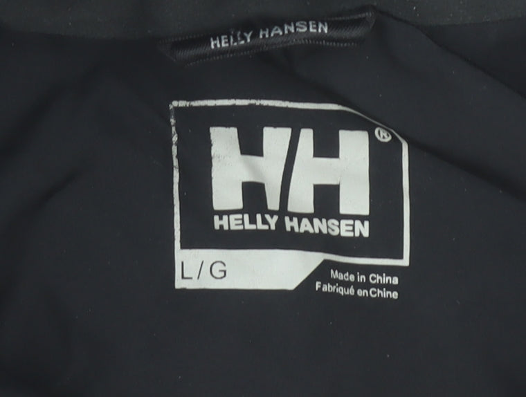 Helly Hansen Men's Black L Waterproof Hooded Rain Jacket