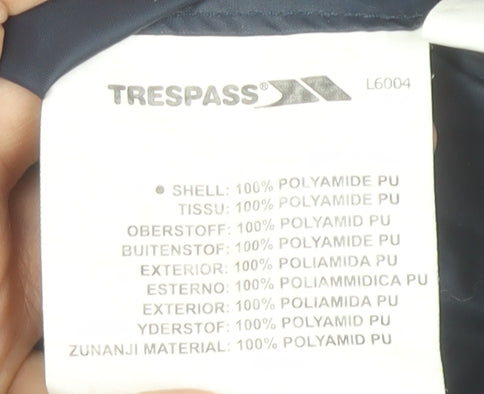 Trespass Men Blue Waterproof Windproof Hooded Rain Jacket Size M