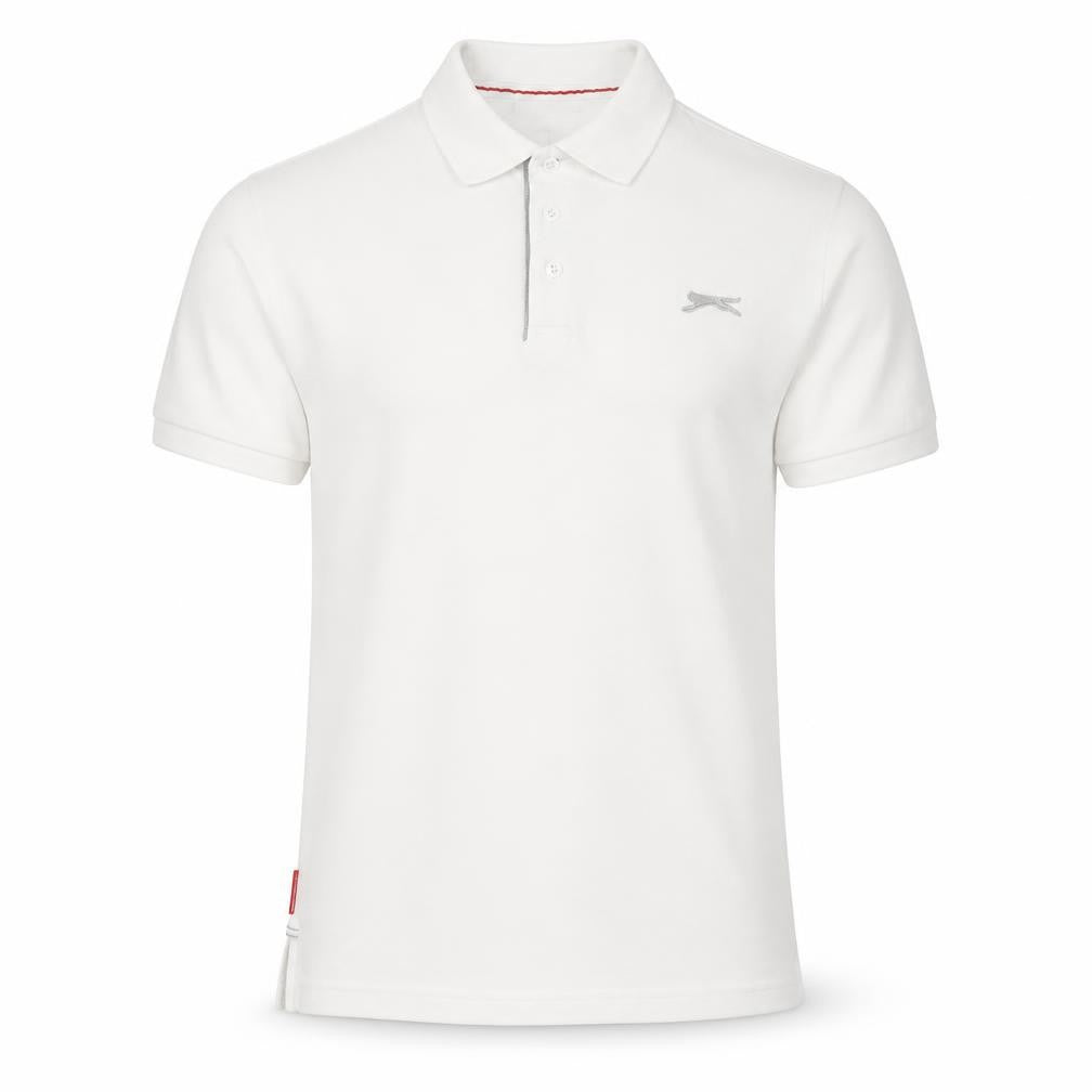 Slazenger Men's White Regular Fit Polo Shirt Size S Lightweight Sports Top