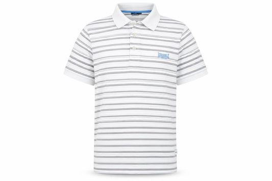 Lonsdale Mens White Striped Polo Shirt Size S Regular Fit