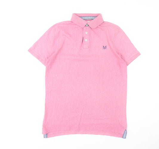Crew Clothing Co. Men’s Pink Cotton Polo Shirt Size S