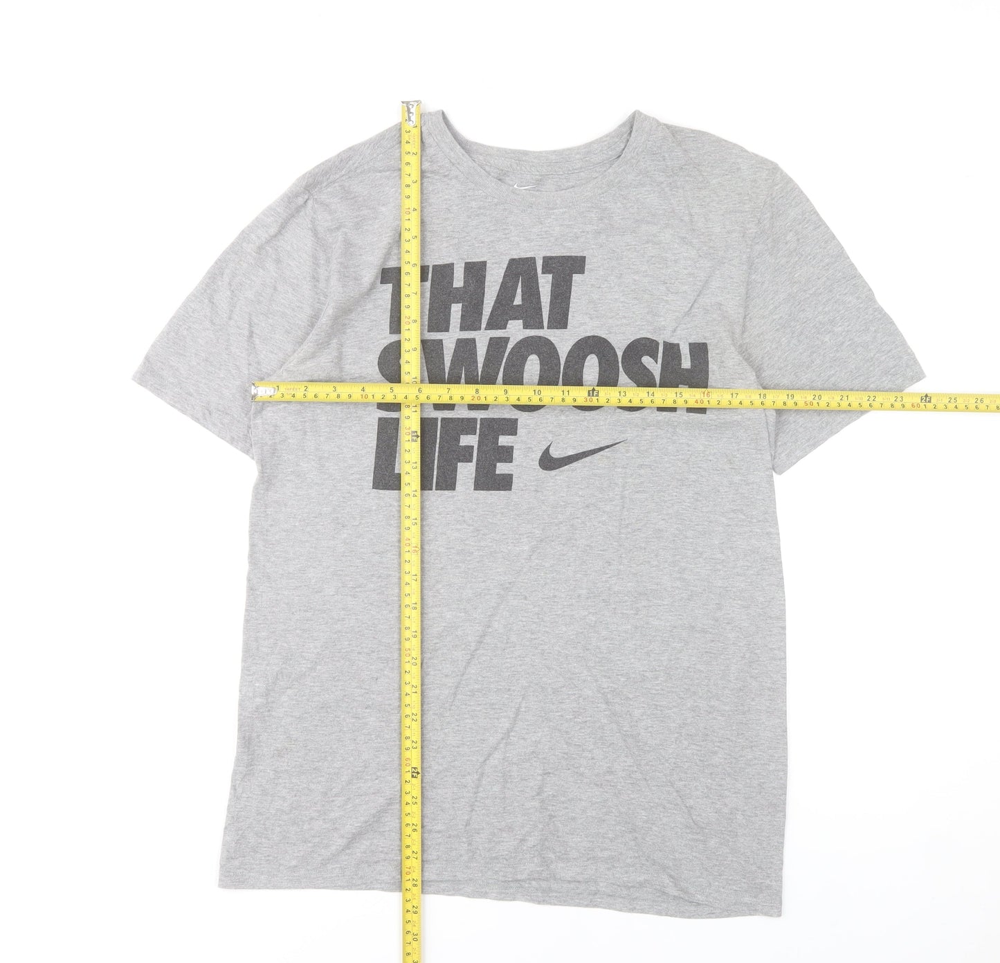 Nike Men's Grey That Swoosh Life Athletic T-Shirt Size M