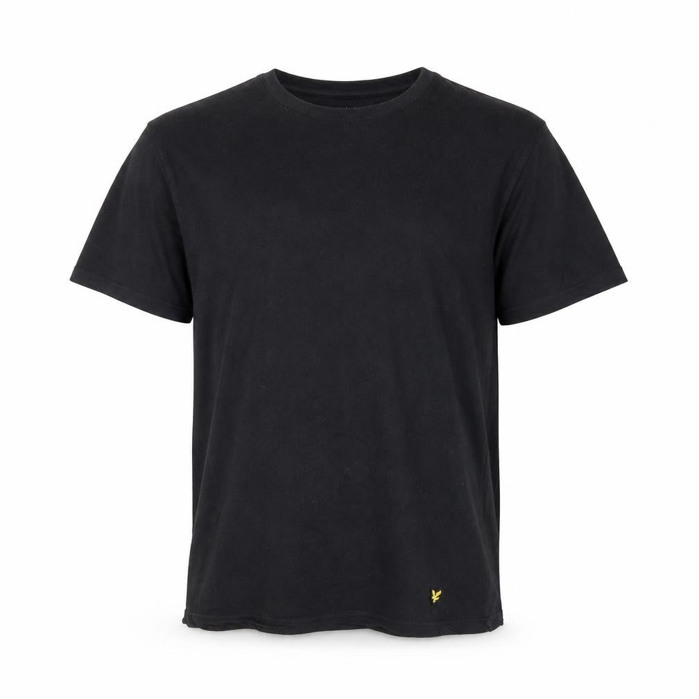 Mens UK Size M Lyle & Scott Black  Cotton Blend T-Shirt