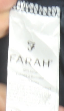 Farah Men's Navy Blue Small Graphic Print Crew Neck Cotton T-Shirt