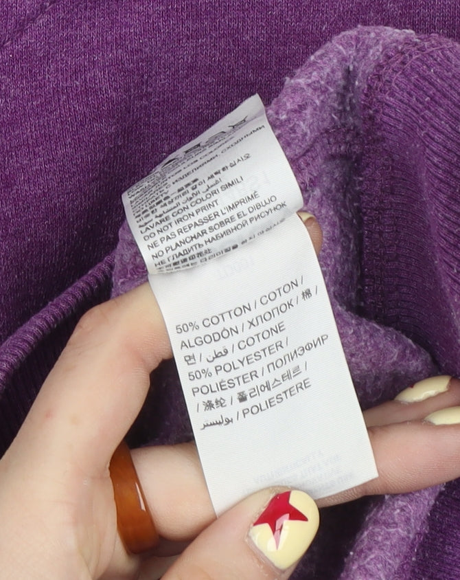 Superdry Women Purple Hooded Full Zip Logo Jacket Size S