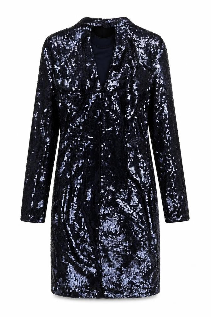 Marks and Spencer Women’s Petite Navy Sequin Bodycon Dress Size 6
