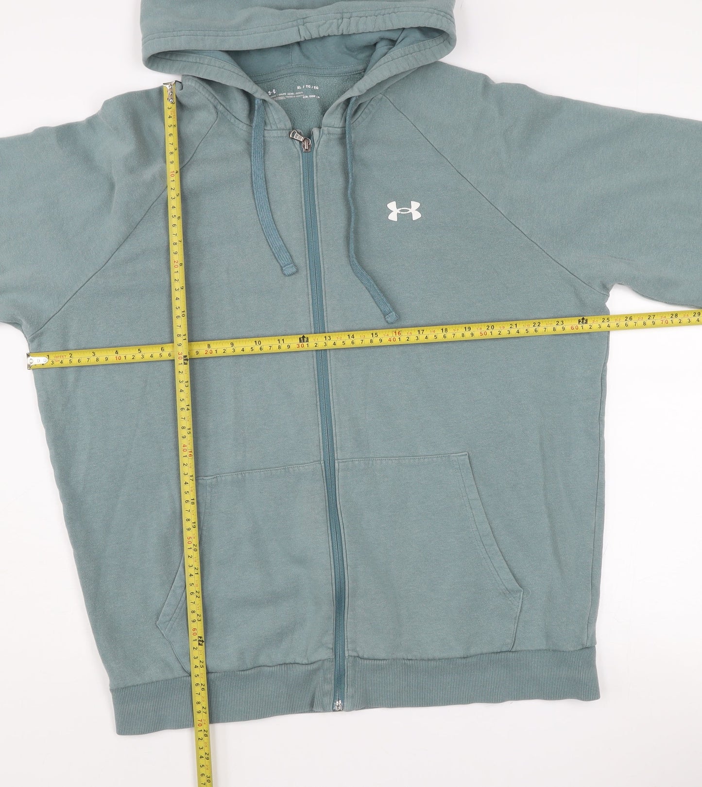 Under Armour Men's Green XL ColdGear Full Zip Hooded Jacket