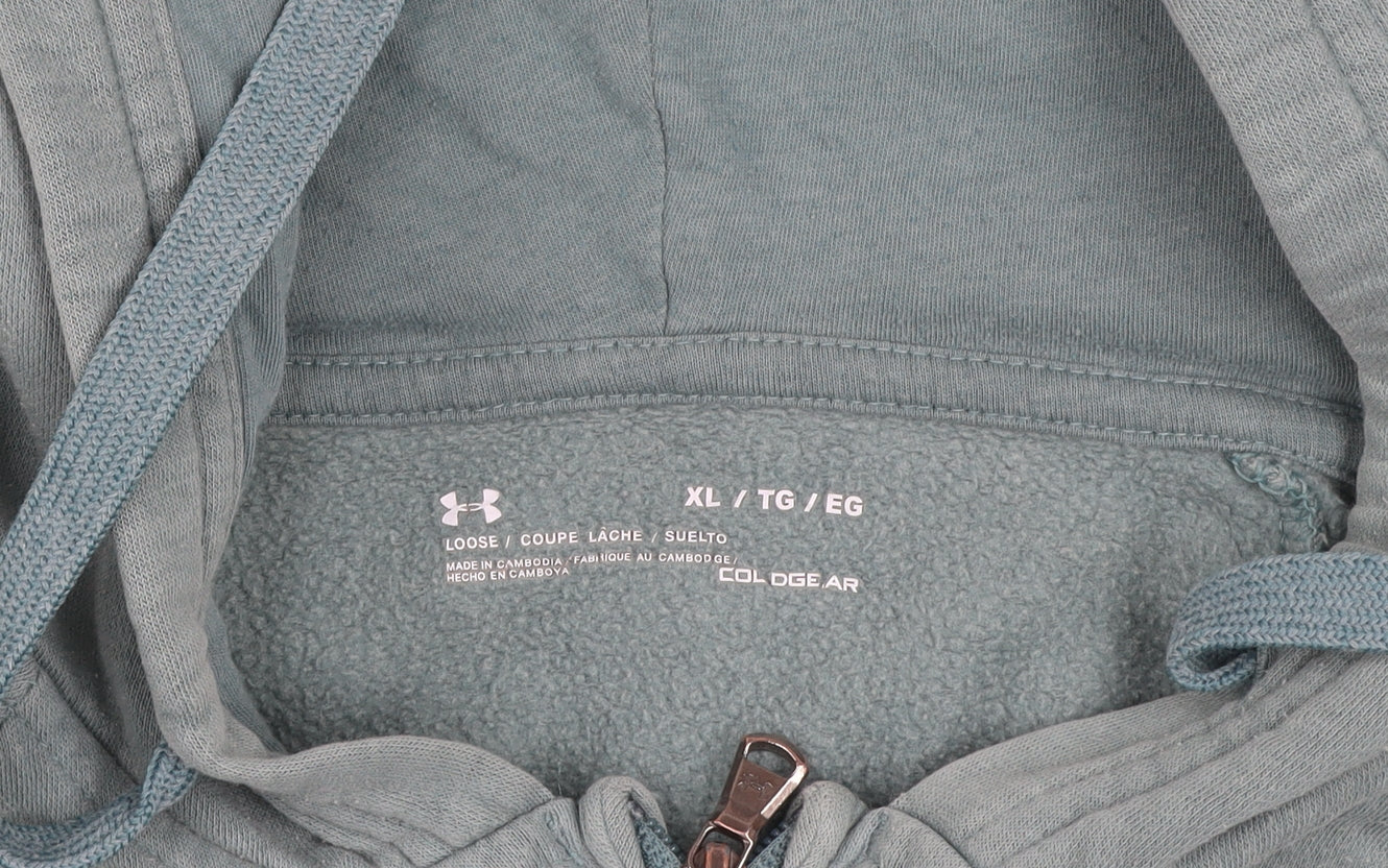 Under Armour Men's Green XL ColdGear Full Zip Hooded Jacket