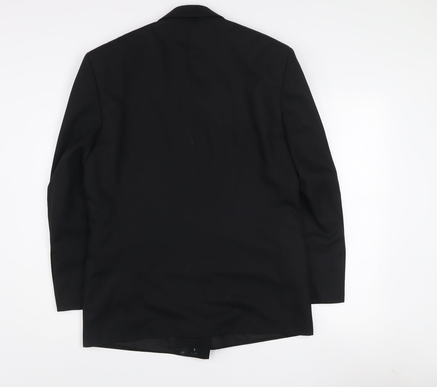 Burton Menswear Black Double-Breasted Suit Jacket 38in Short