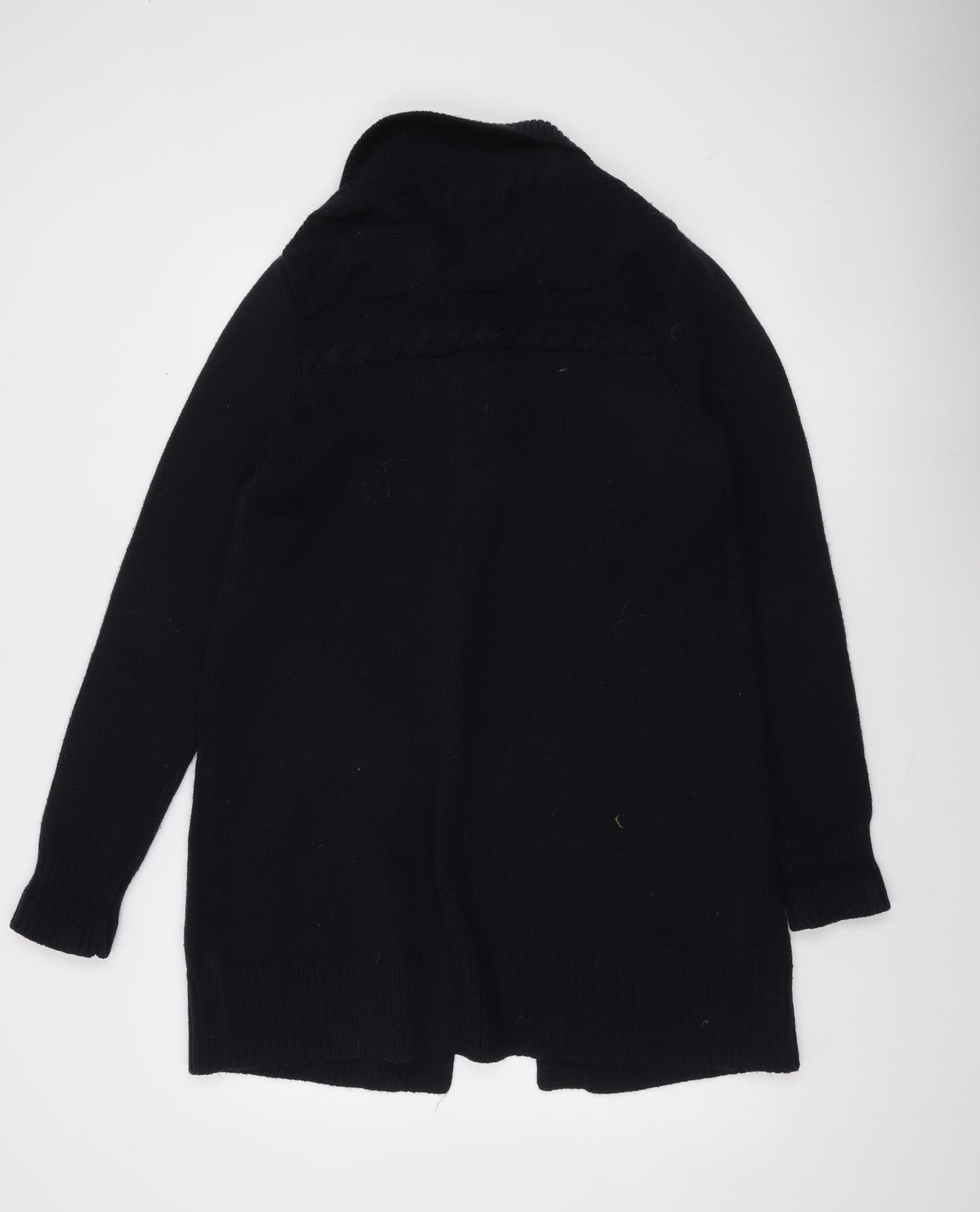 Tommy Hilfiger Women’s Black Wool Blend Cable Knit Cardigan XL